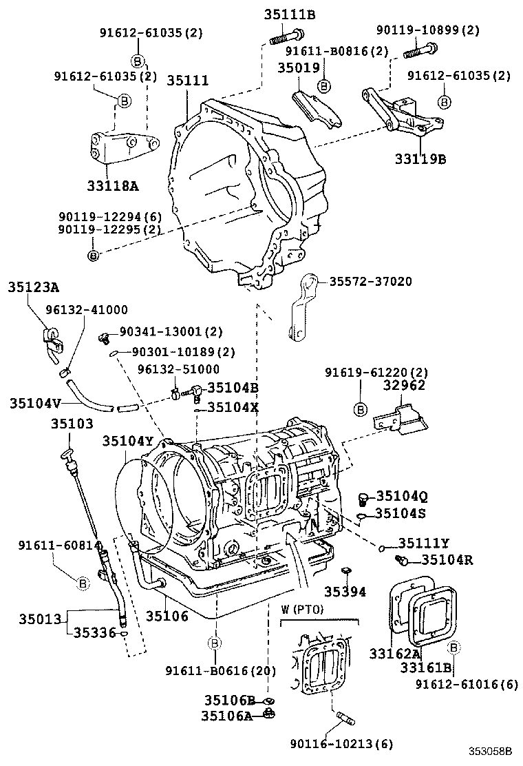 Caja de transmisión y cárter de aceite