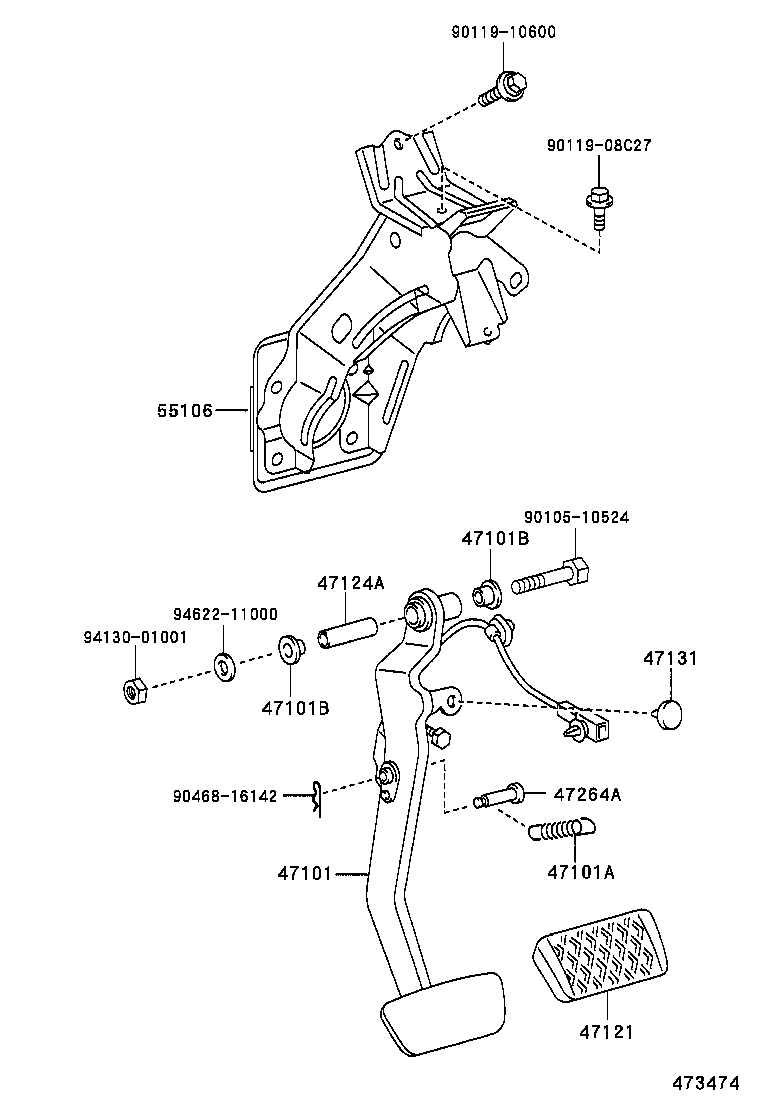 Brake Pedal & Bracket