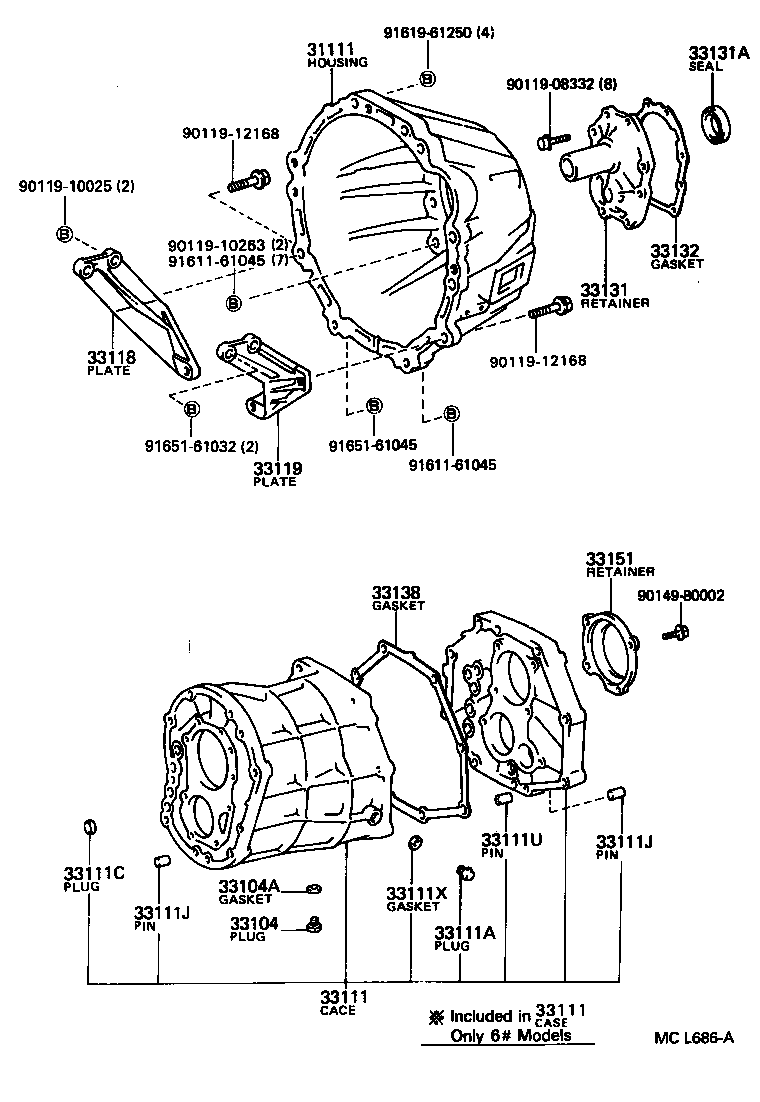 Clutch Housing + Transmission Case