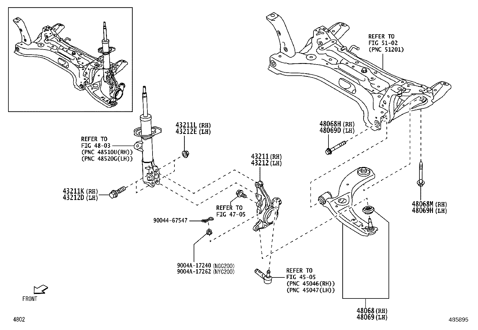 Front Axle Arm Steering Knuckle