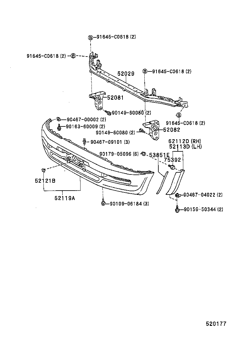 Front Bumper Bumper Stay