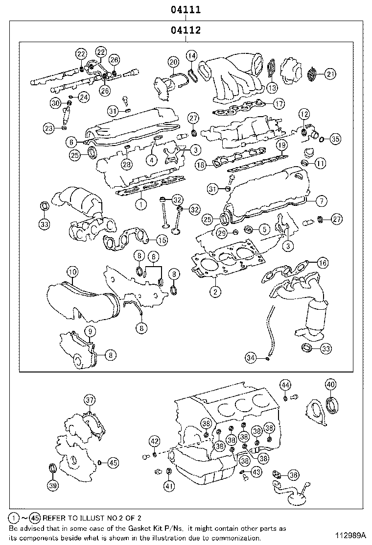 Kit de juntas de revisión del motor