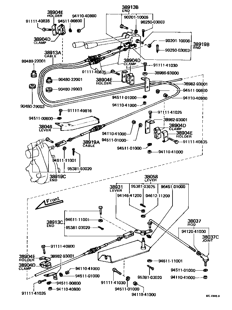 Power TakeOff Lever & Link