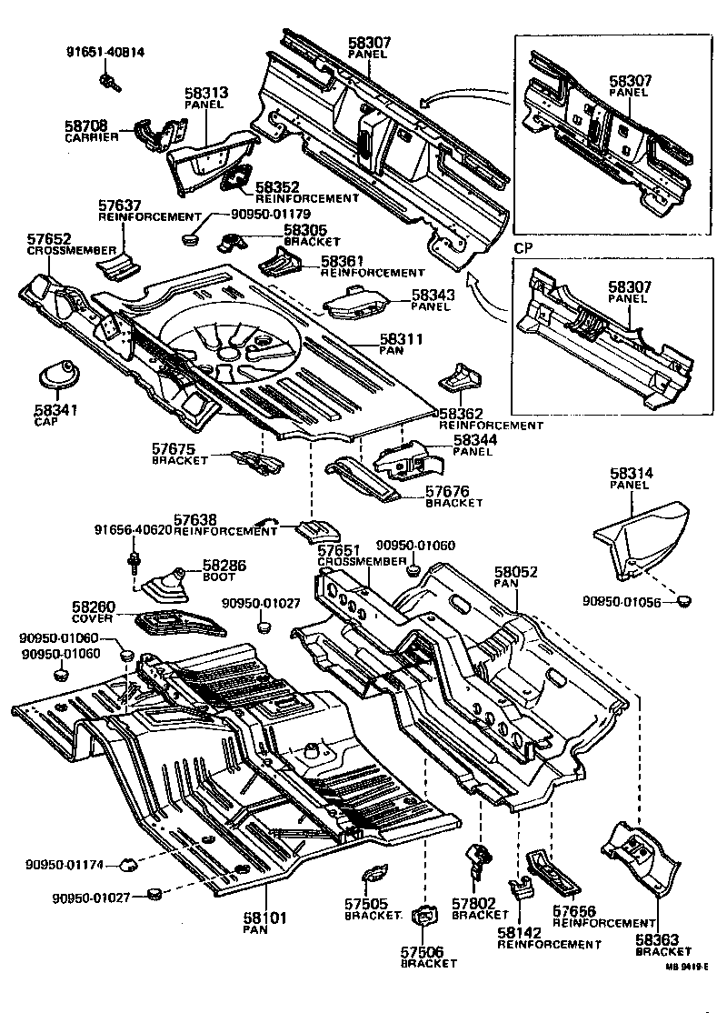 Floor Pan & Lower Back Panel