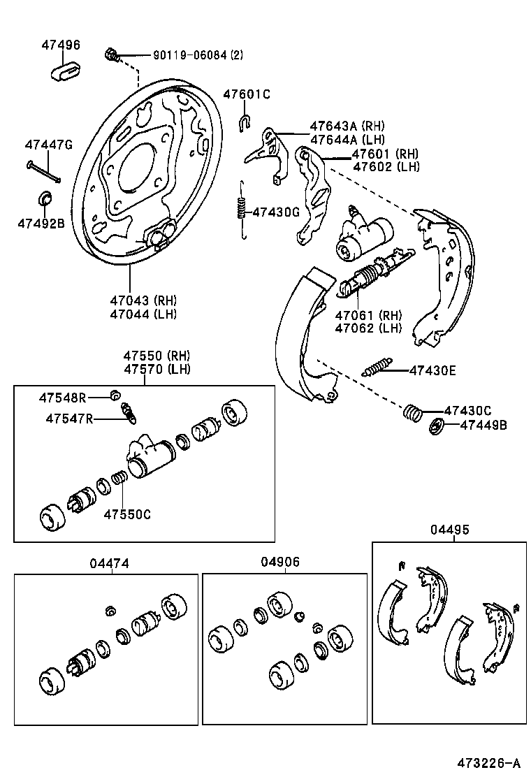 Rear Drum Brake Wheel Cylinder Backing Plate