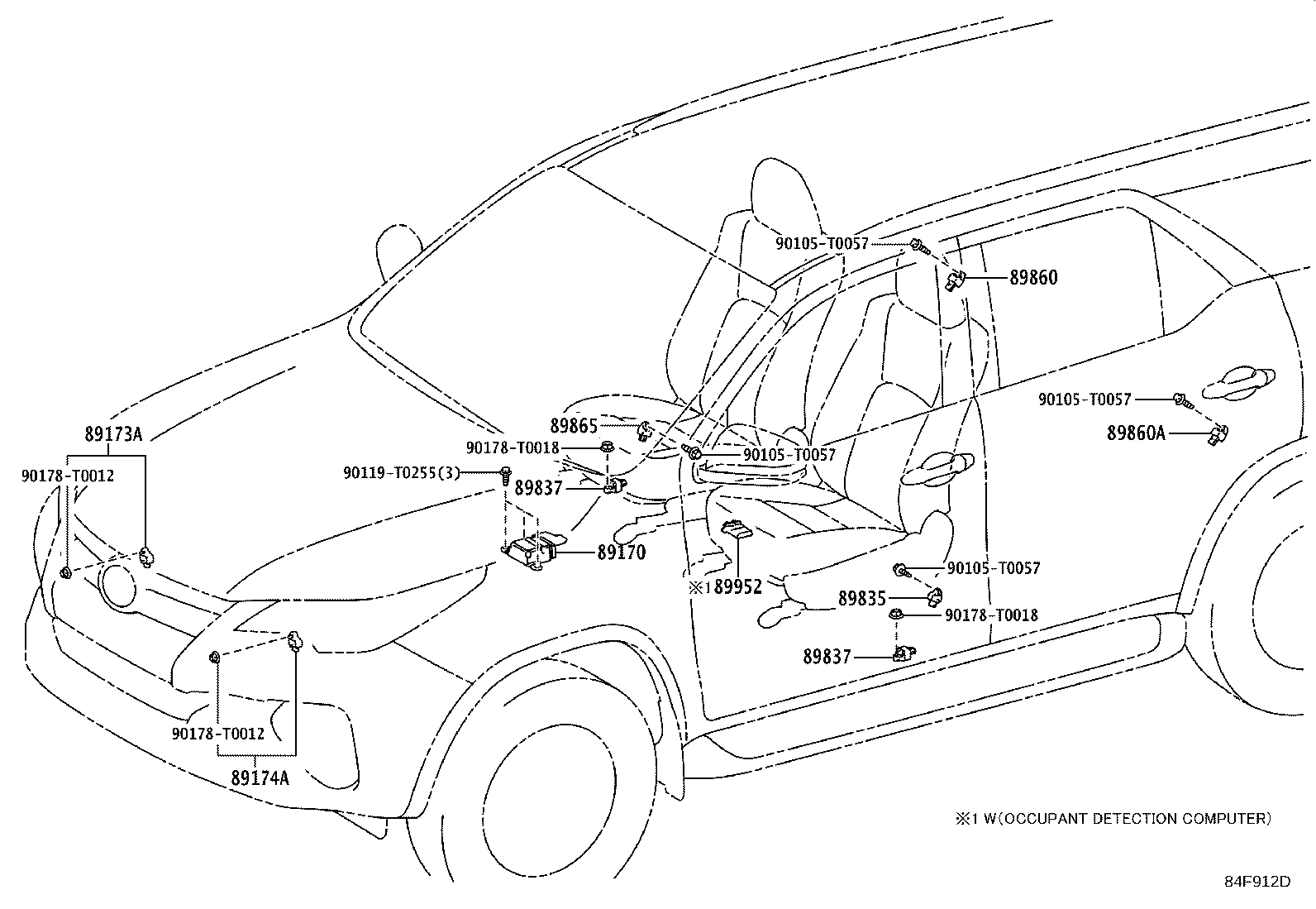 89952-71010 Computer, Occupant Detection Toyota | YoshiParts