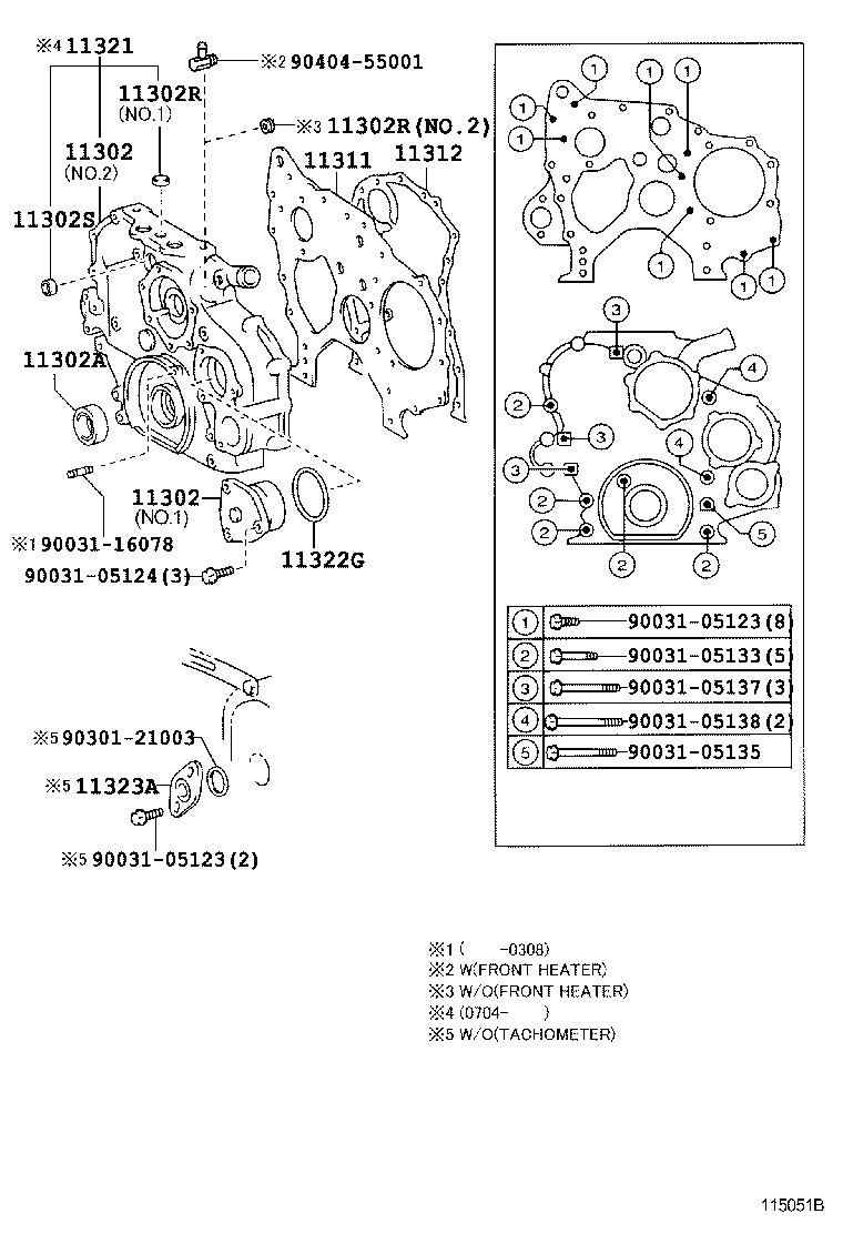 Timing Gear Cover & Rear End Plate