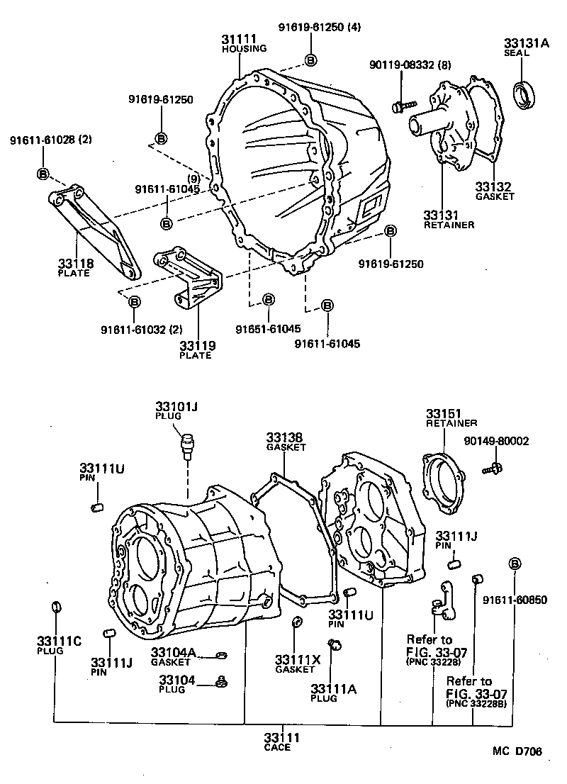 Clutch Housing + Transmission Case
