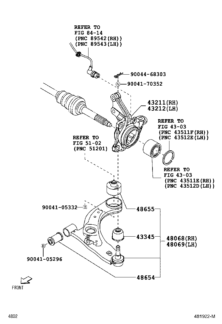 Front Axle Arm Steering Knuckle