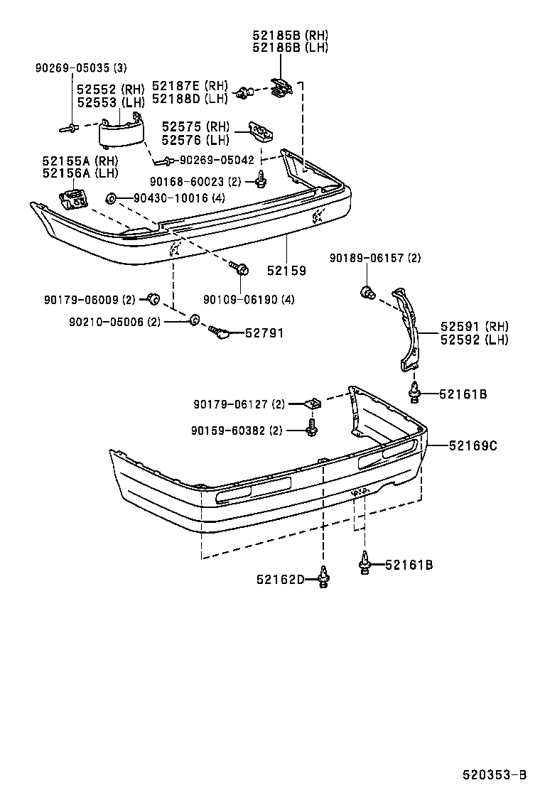 Rear Bumper & Bumper Stay