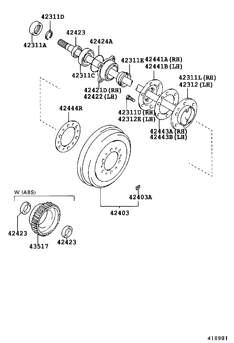 Rear Axle Shaft Hub