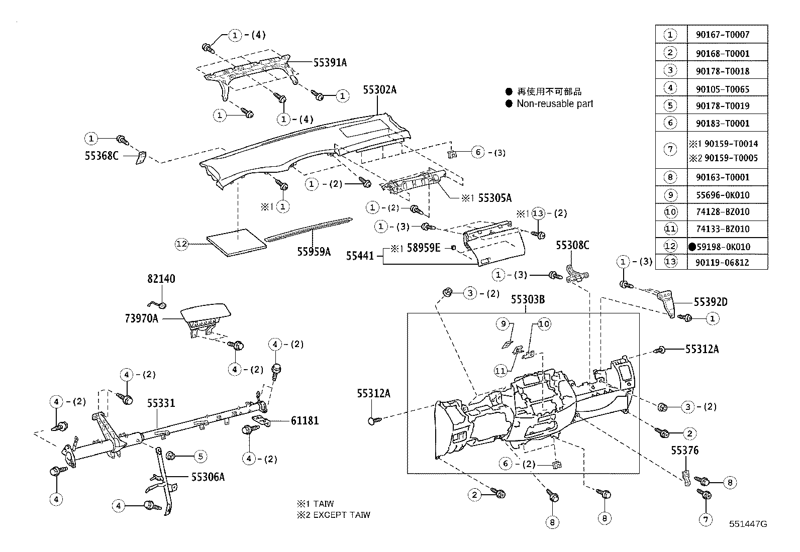 Instrument Panel Glove Compartment