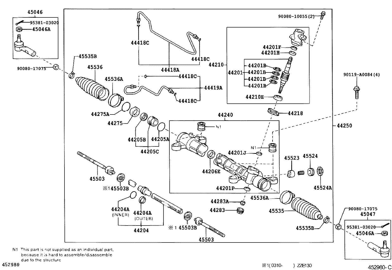 Enlace del mecanismo de dirección