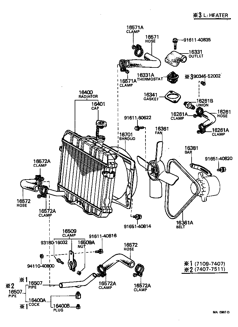 Radiator Water Outlet