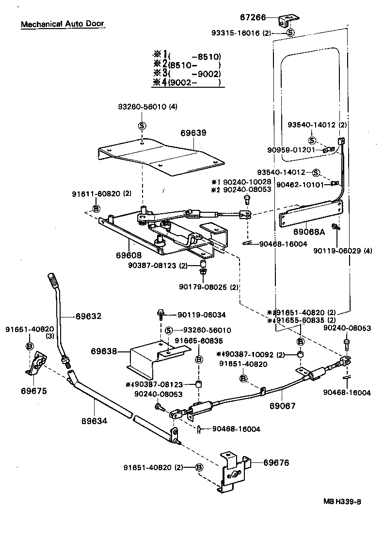 Cerradura de puerta central + bisagra