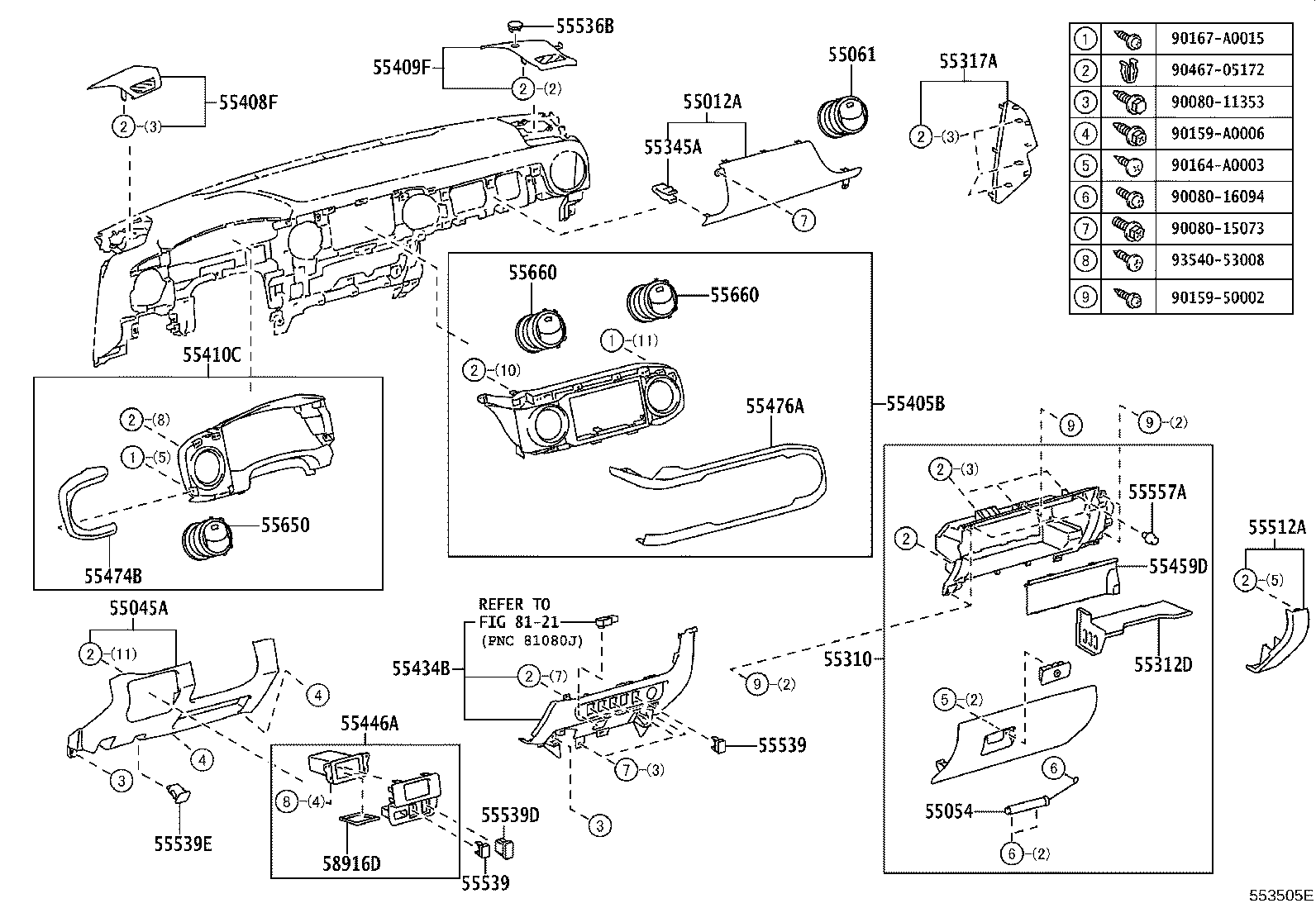 Instrument Panel Glove Compartment