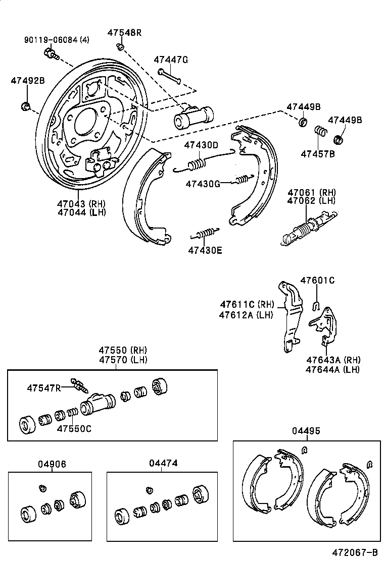 Rear Drum Brake Wheel Cylinder Backing Plate