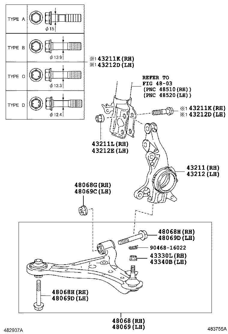 Front Axle Arm Steering Knuckle