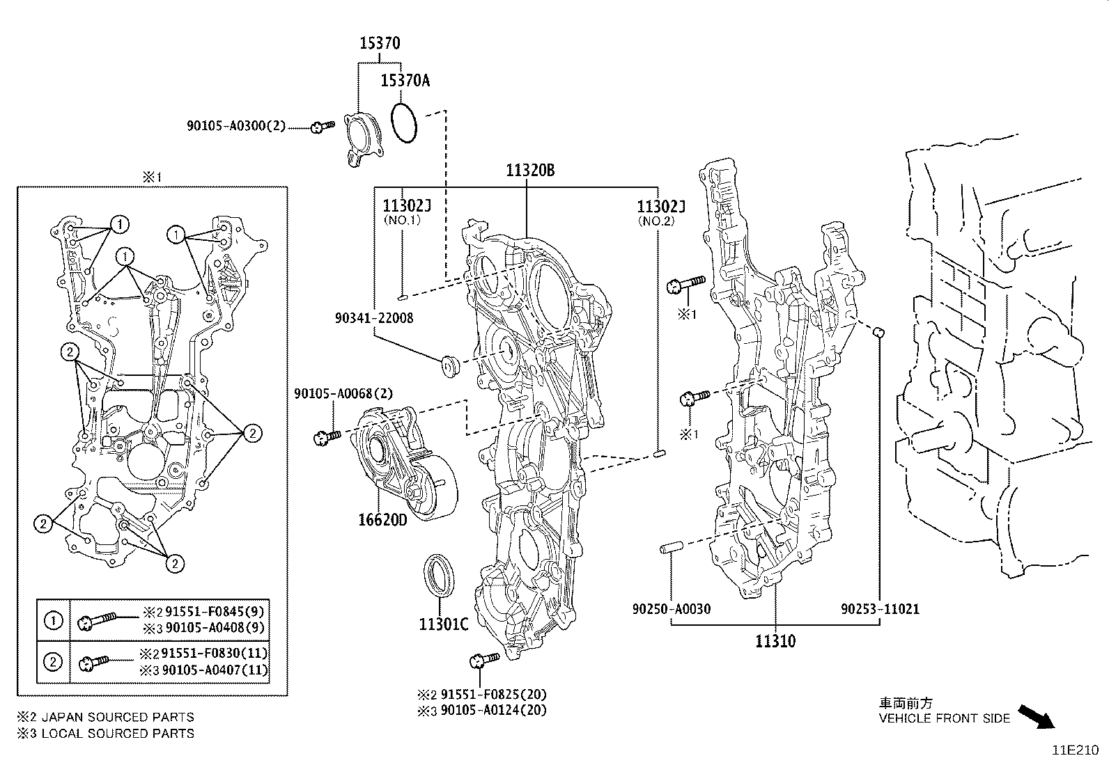 Timing Gear Cover & Rear End Plate