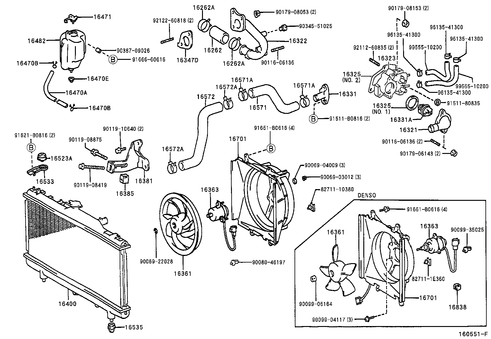 Salida de agua del radiador