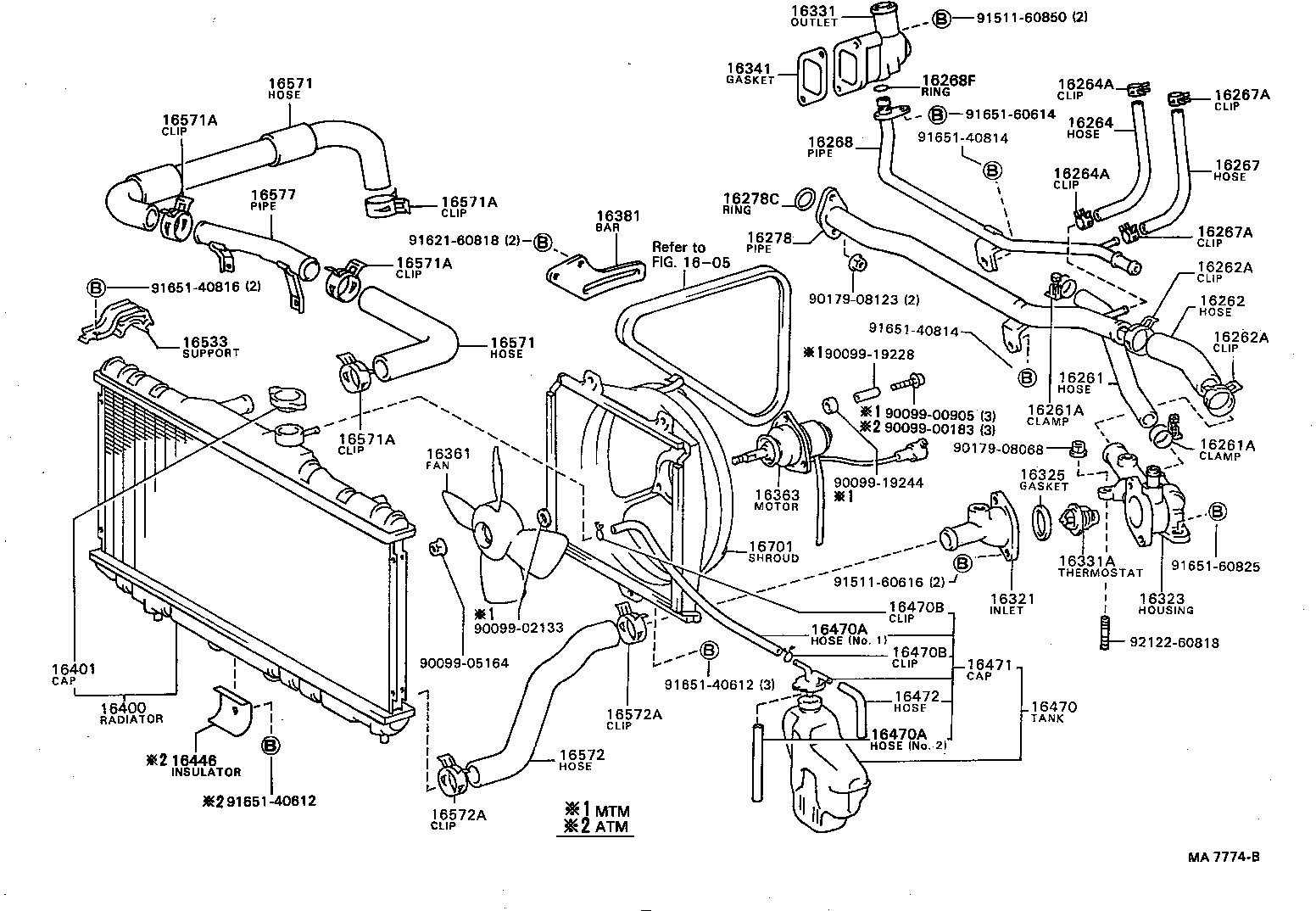 Radiator Water Outlet