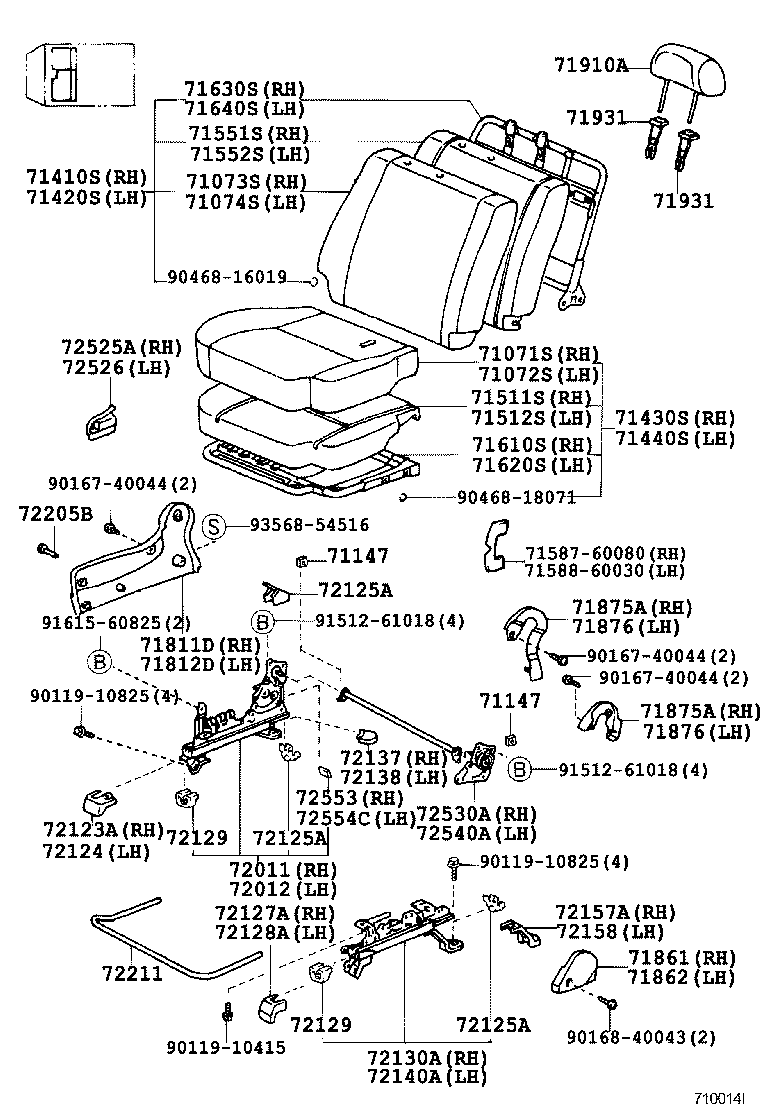 Asiento y pista del asiento