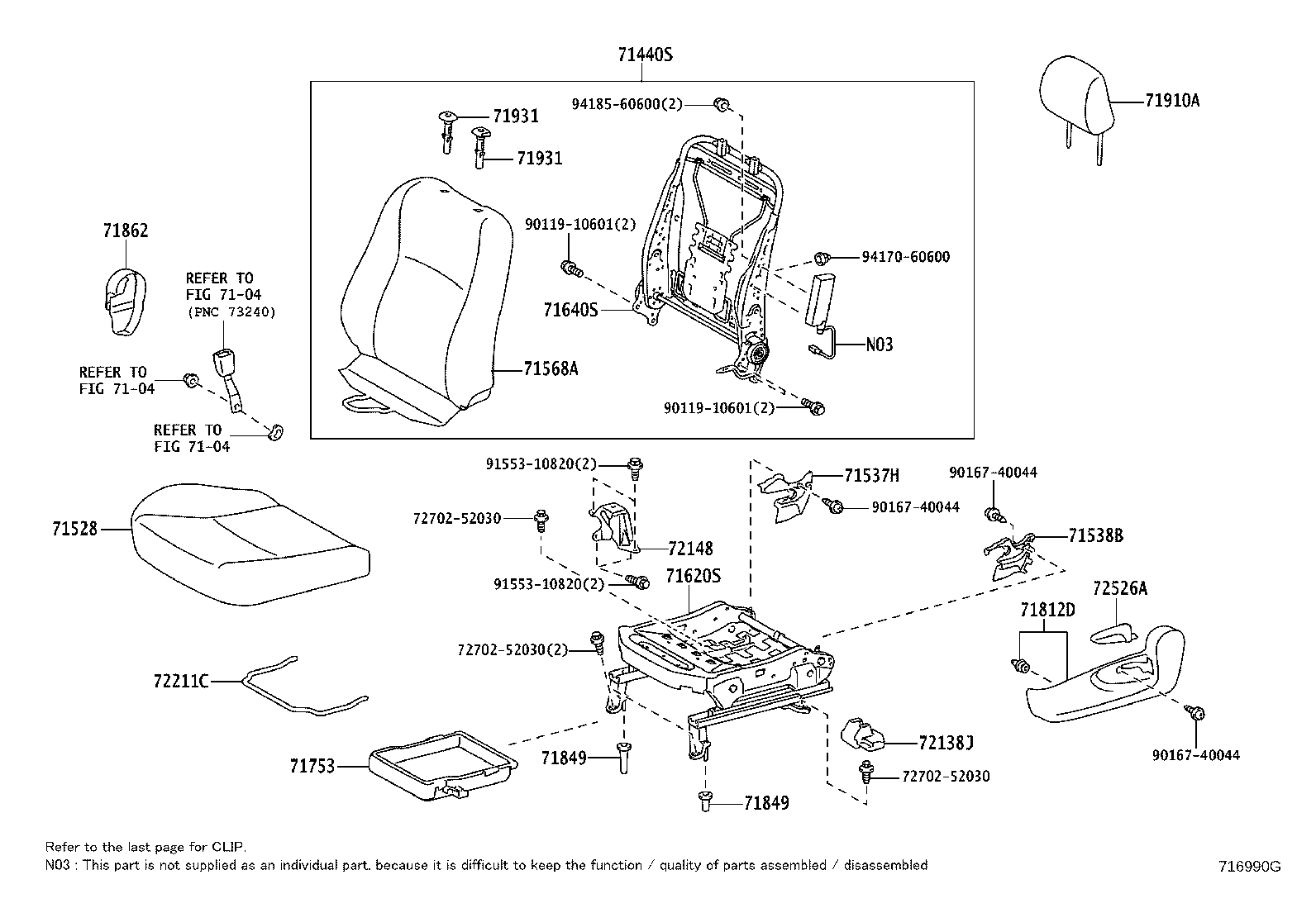 Asiento delantero y riel del asiento