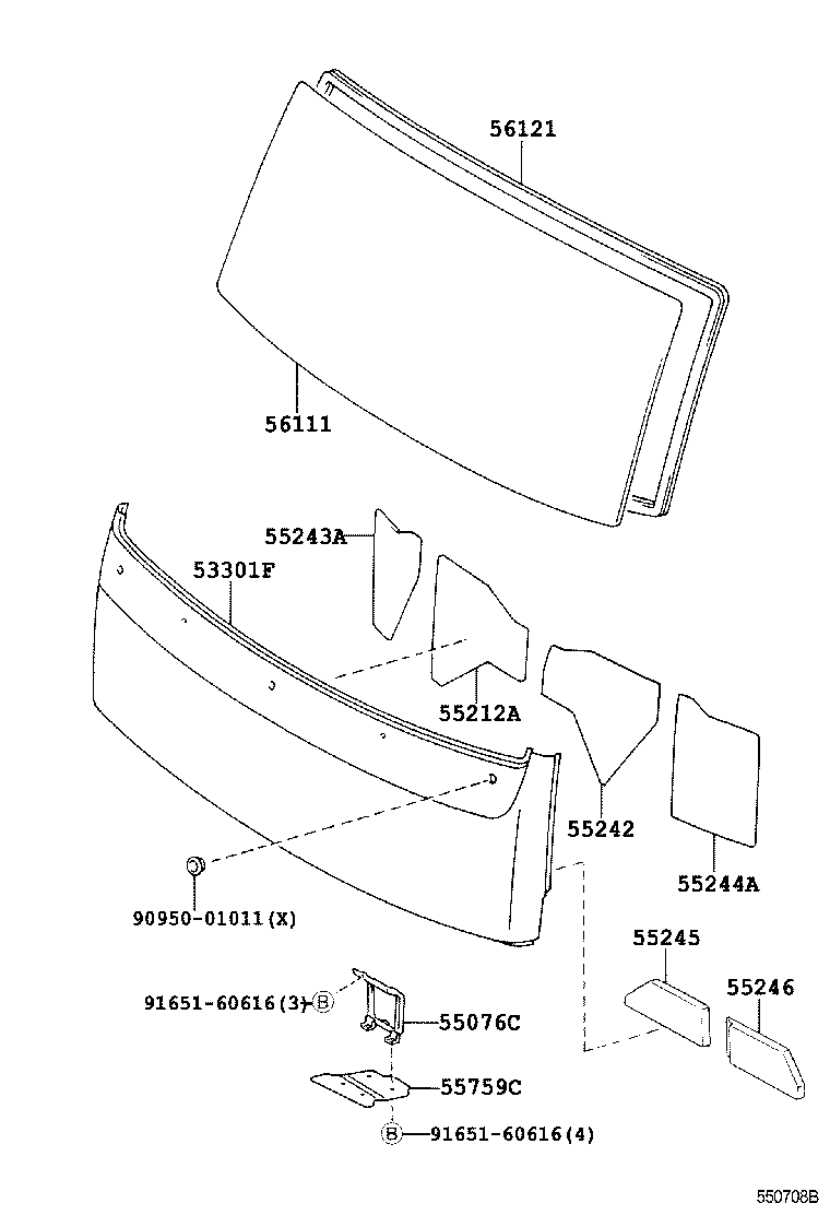 Front Panel & Windshield Glass