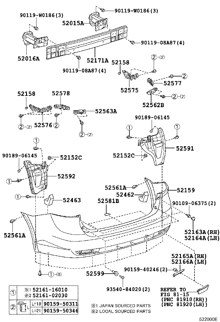 Rear Bumper & Bumper Stay