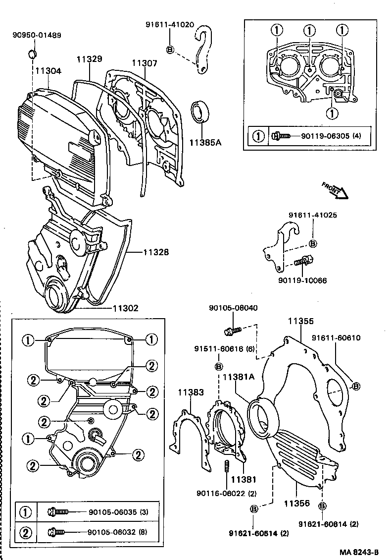 Timing Gear Cover & Rear End Plate