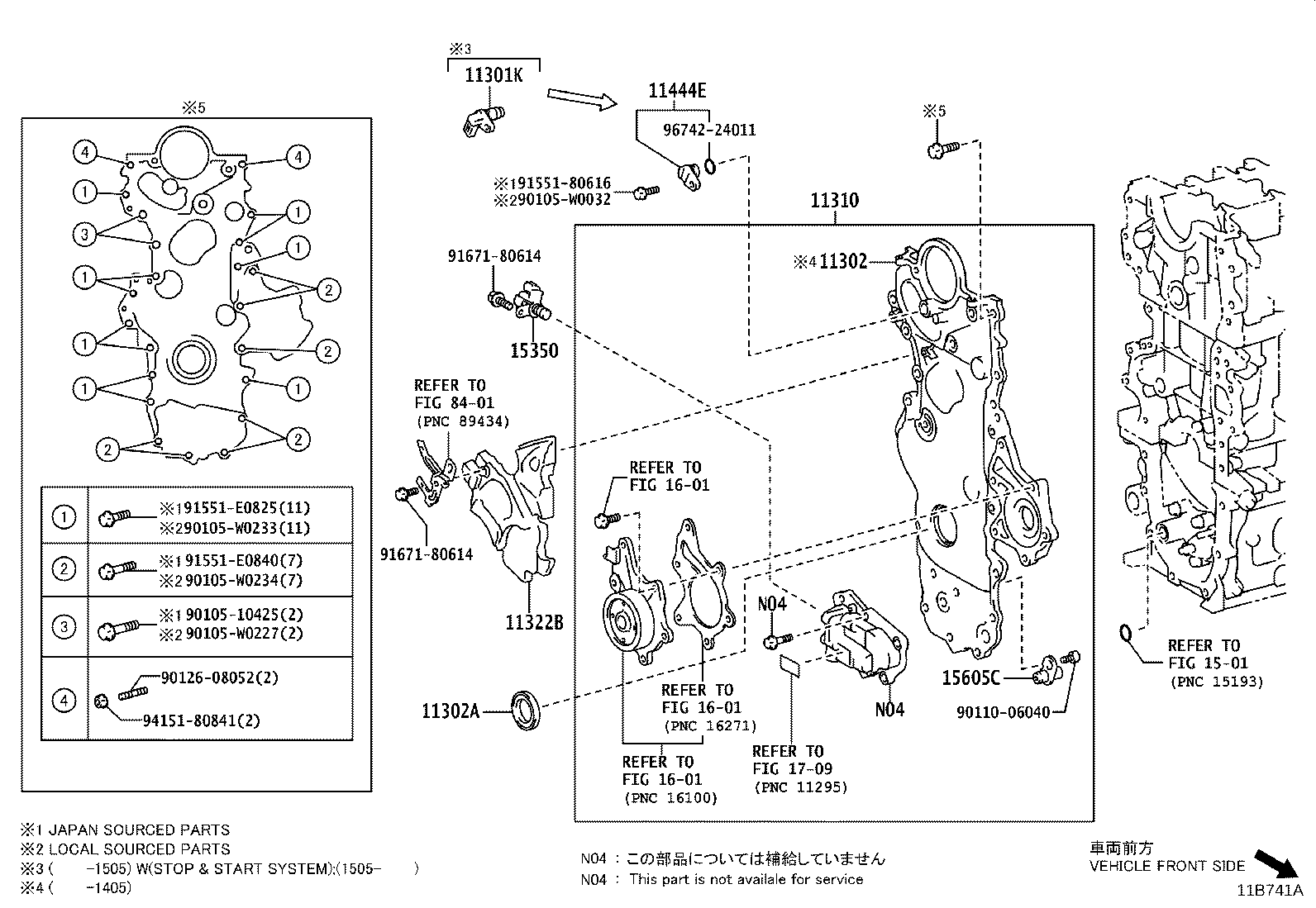 Timing Gear Cover & Rear End Plate