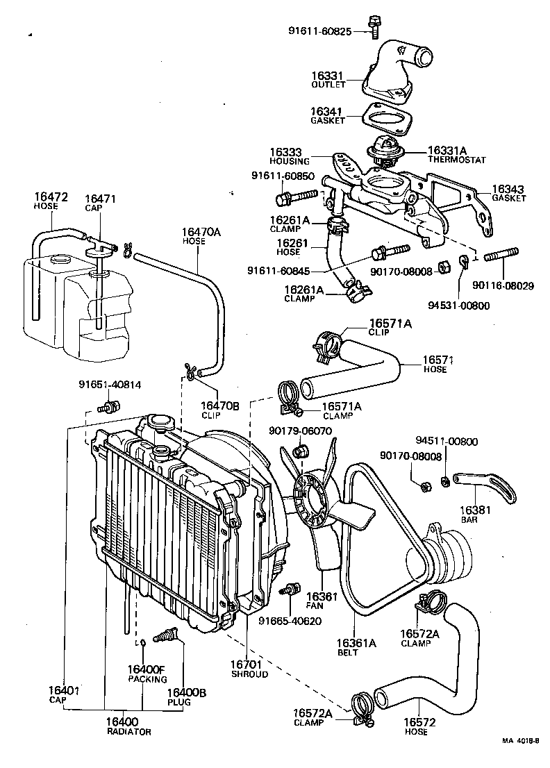 Radiator Water Outlet