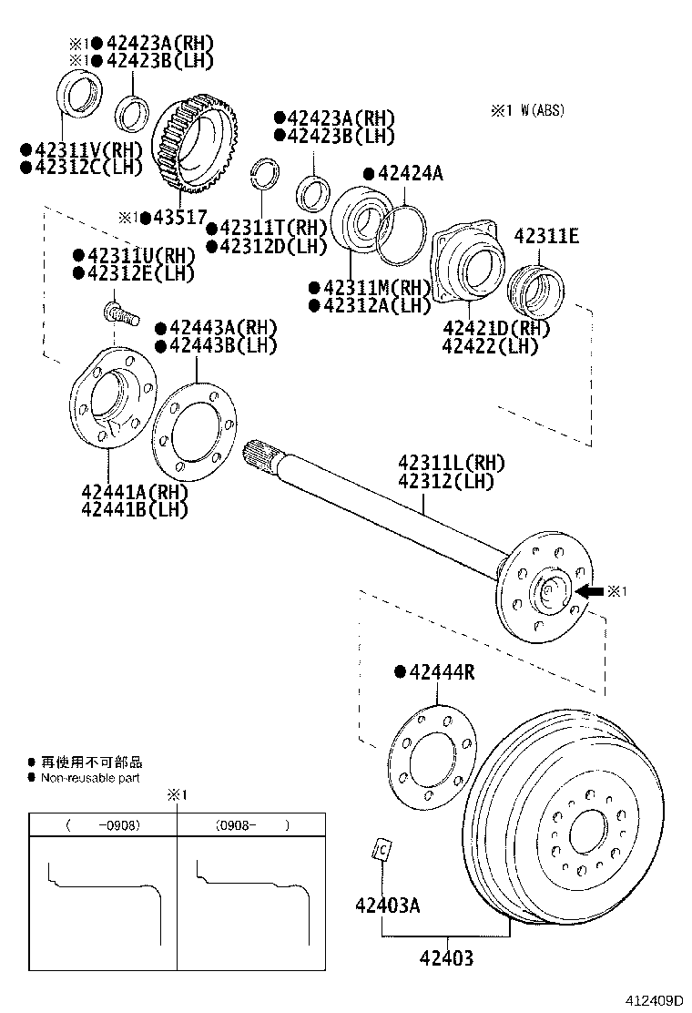 Rear Axle Shaft Hub