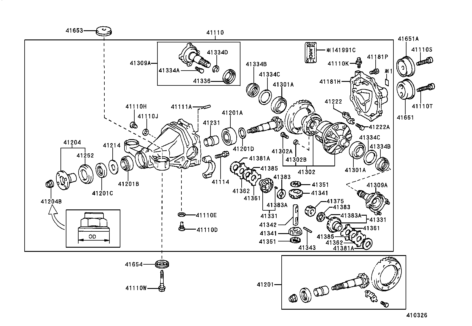 Rear Axle Housing Differential