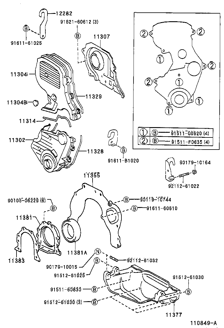 Timing Gear Cover & Rear End Plate