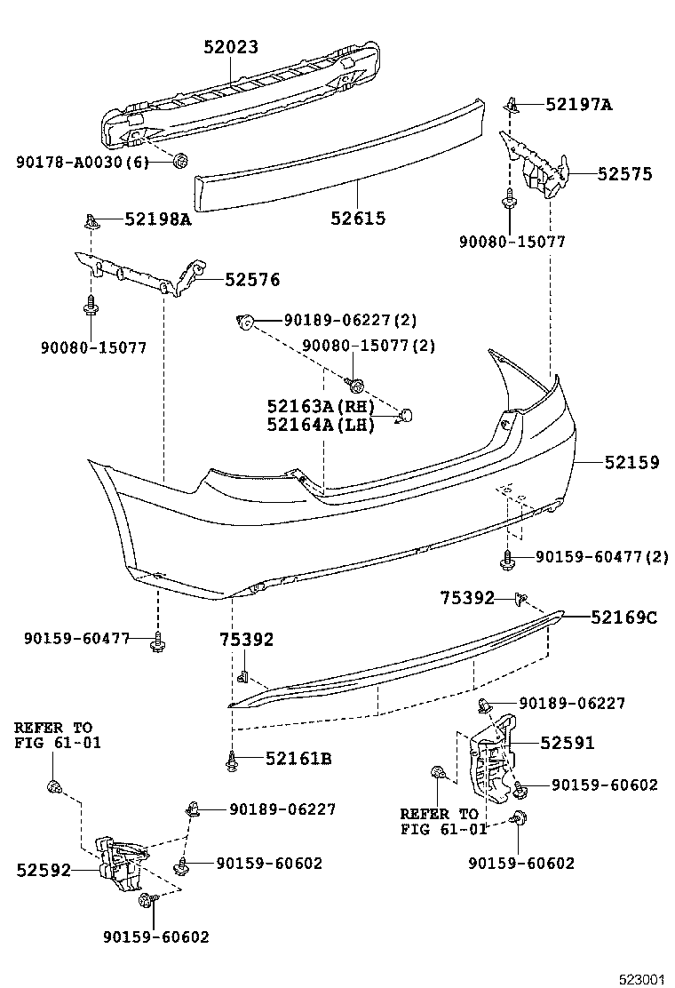 Rear Bumper & Bumper Stay