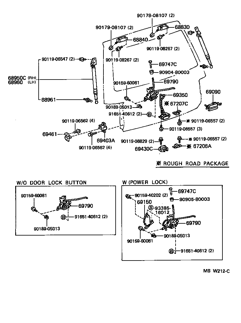 Back Door Lock Hinge