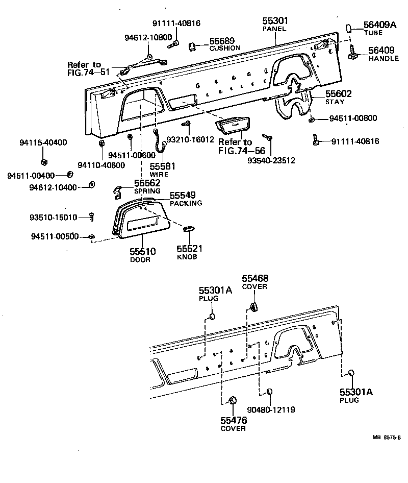 Panel de instrumentos Guantera