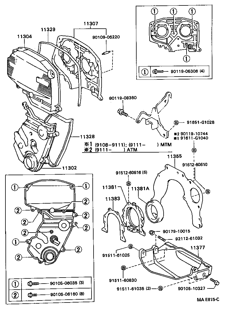 Timing Gear Cover & Rear End Plate