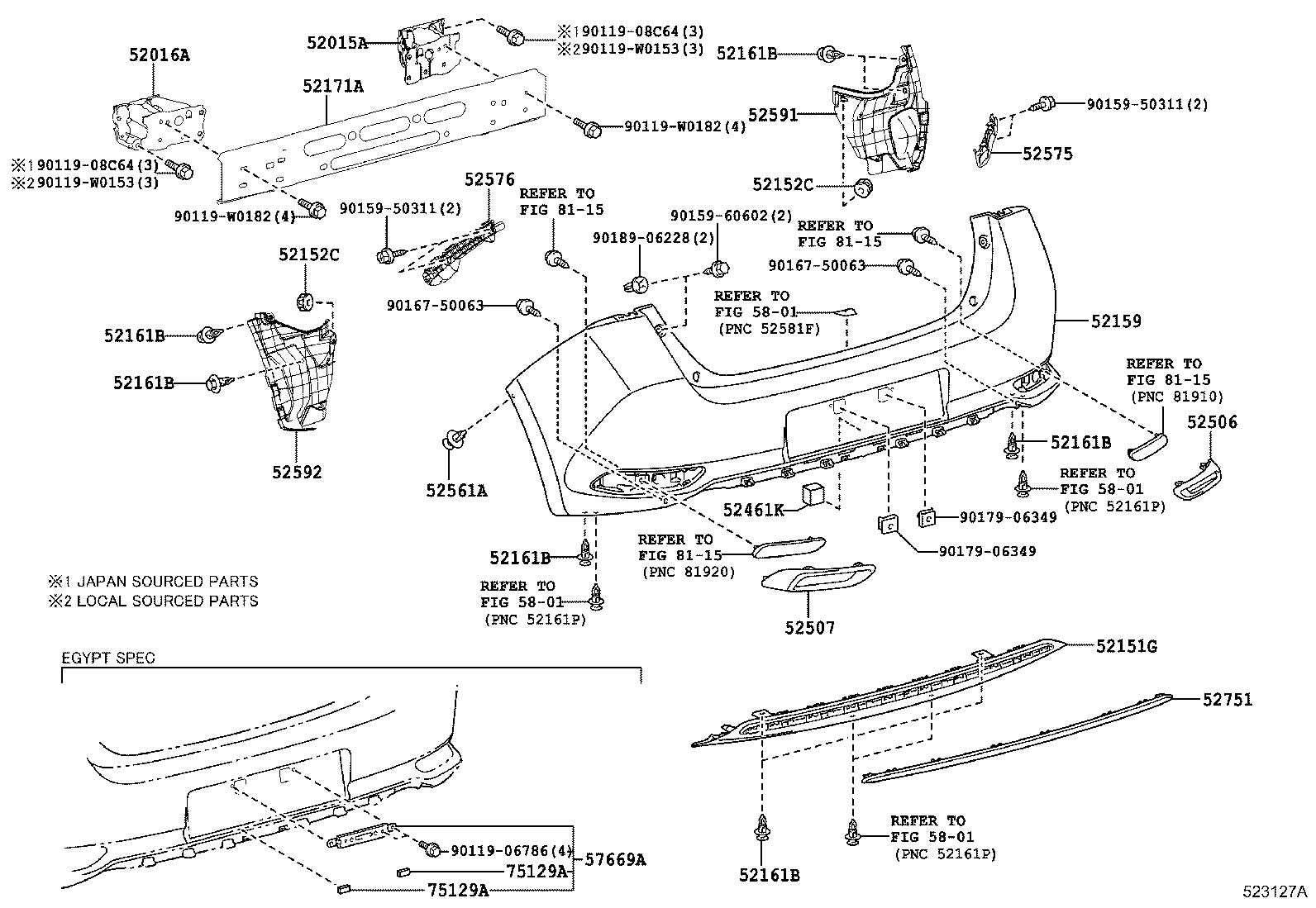 Rear Bumper & Bumper Stay