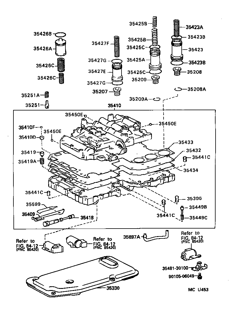 Colador de aceite del cuerpo de válvula