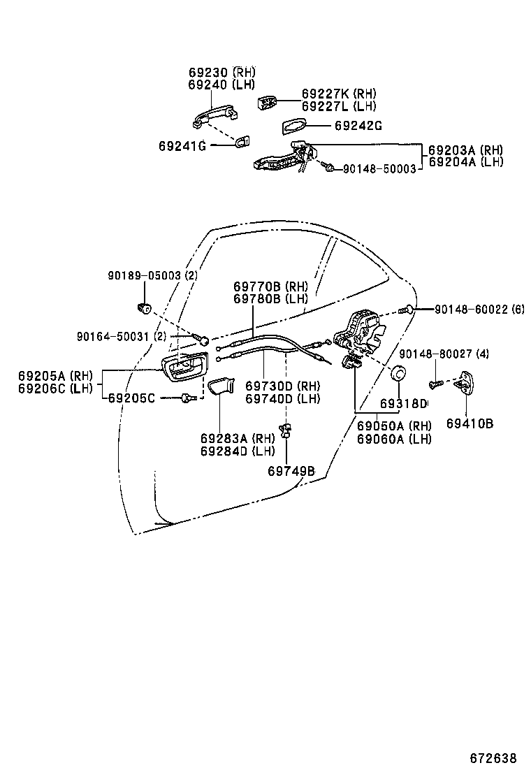 Rear Door Lock & Handle