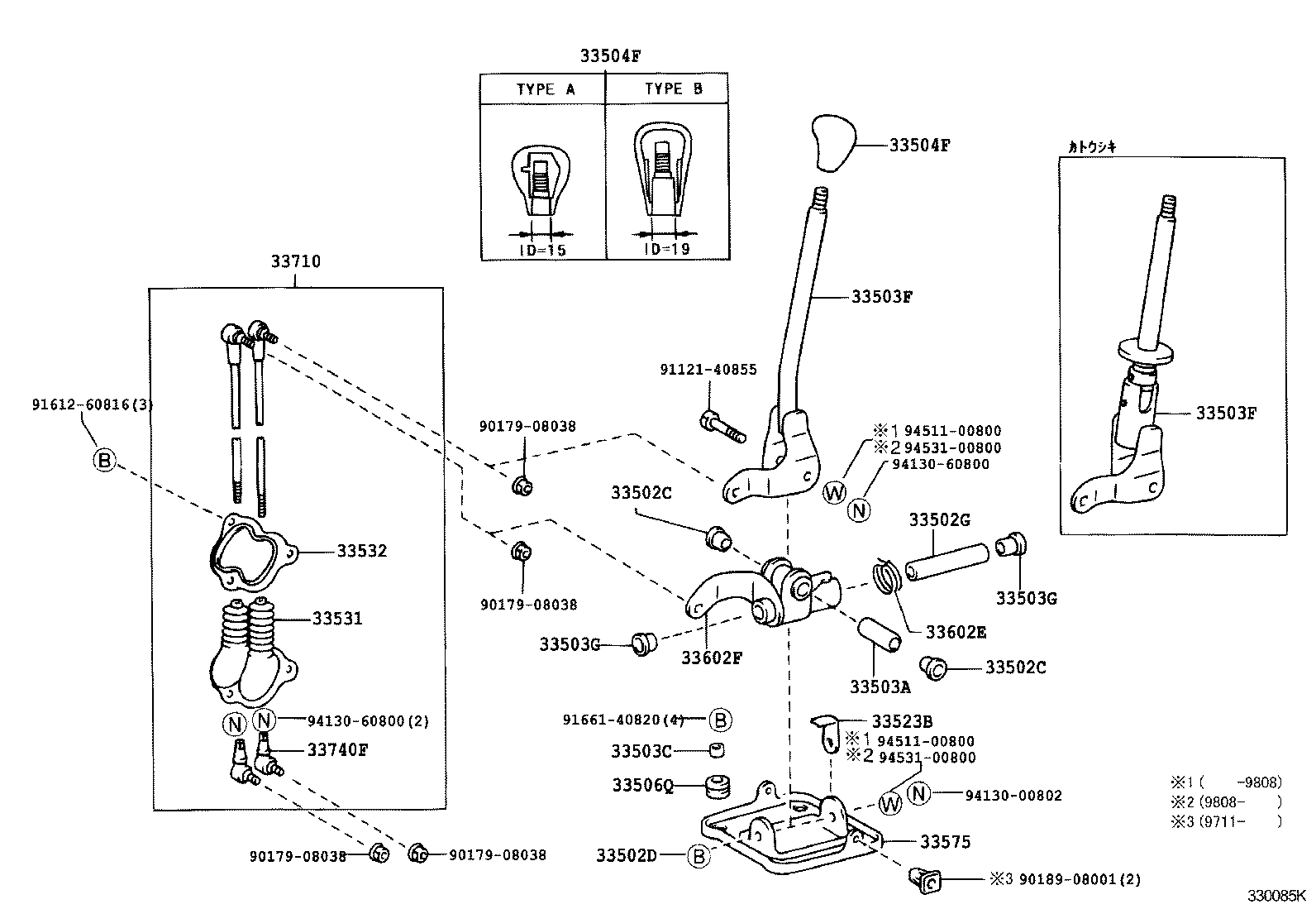 Shift Lever & Retainer