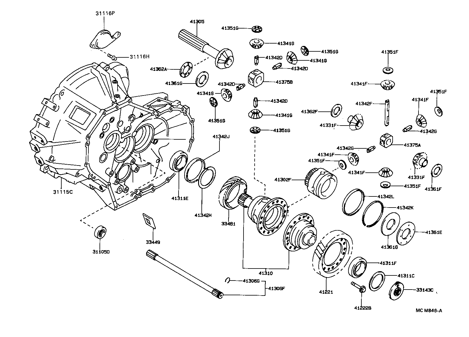 Front Axle Housing & Differential