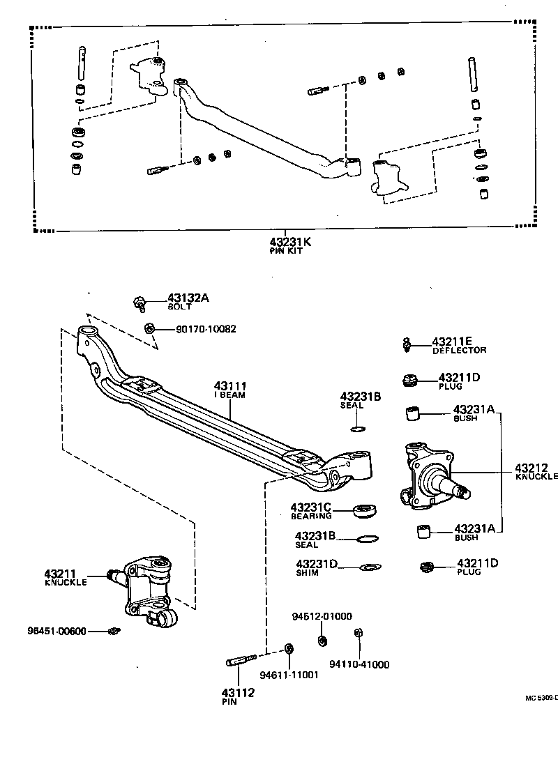 Front Axle Arm Steering Knuckle