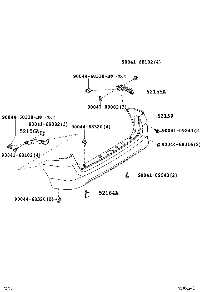 Rear Bumper & Bumper Stay