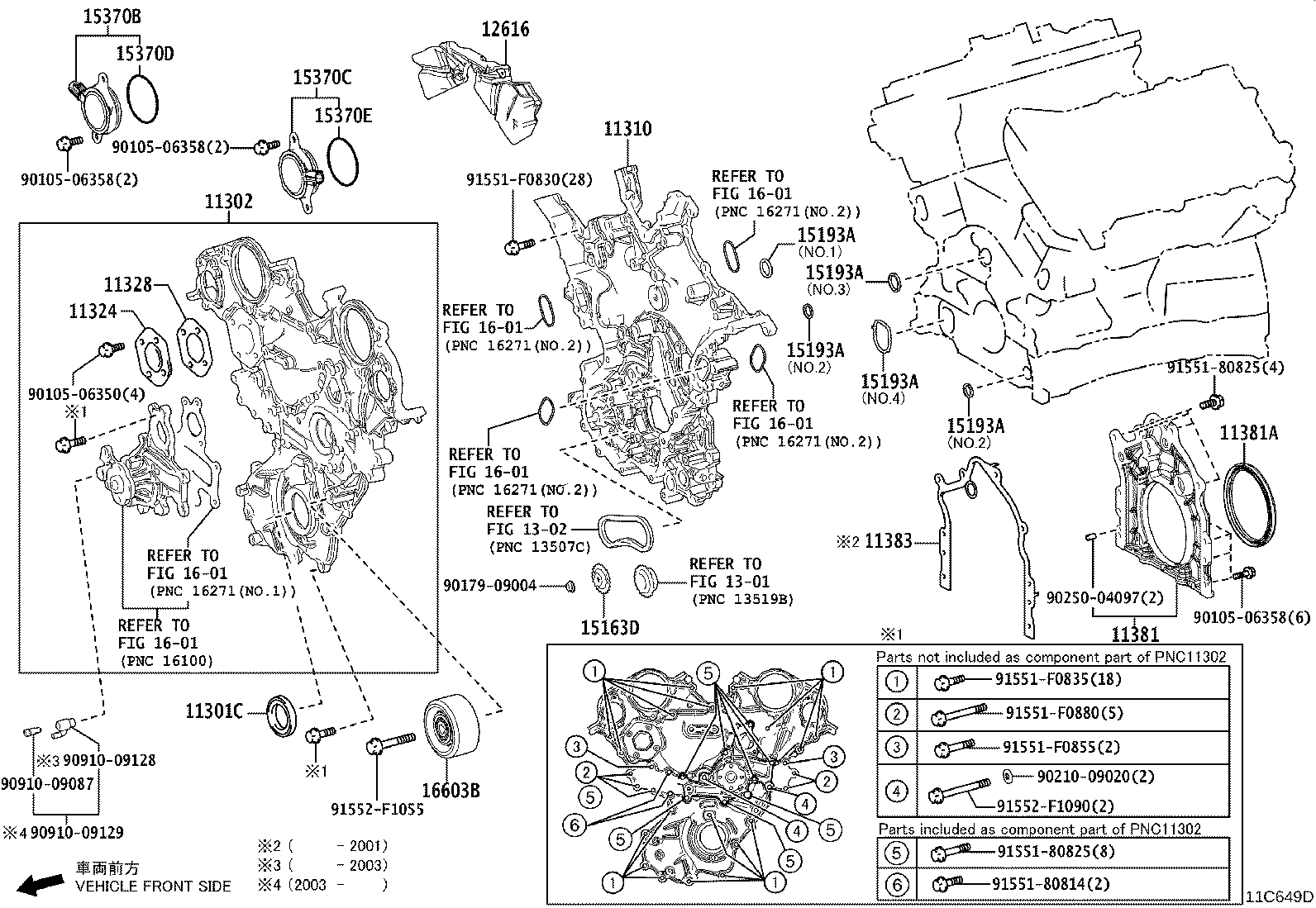 Timing Gear Cover & Rear End Plate