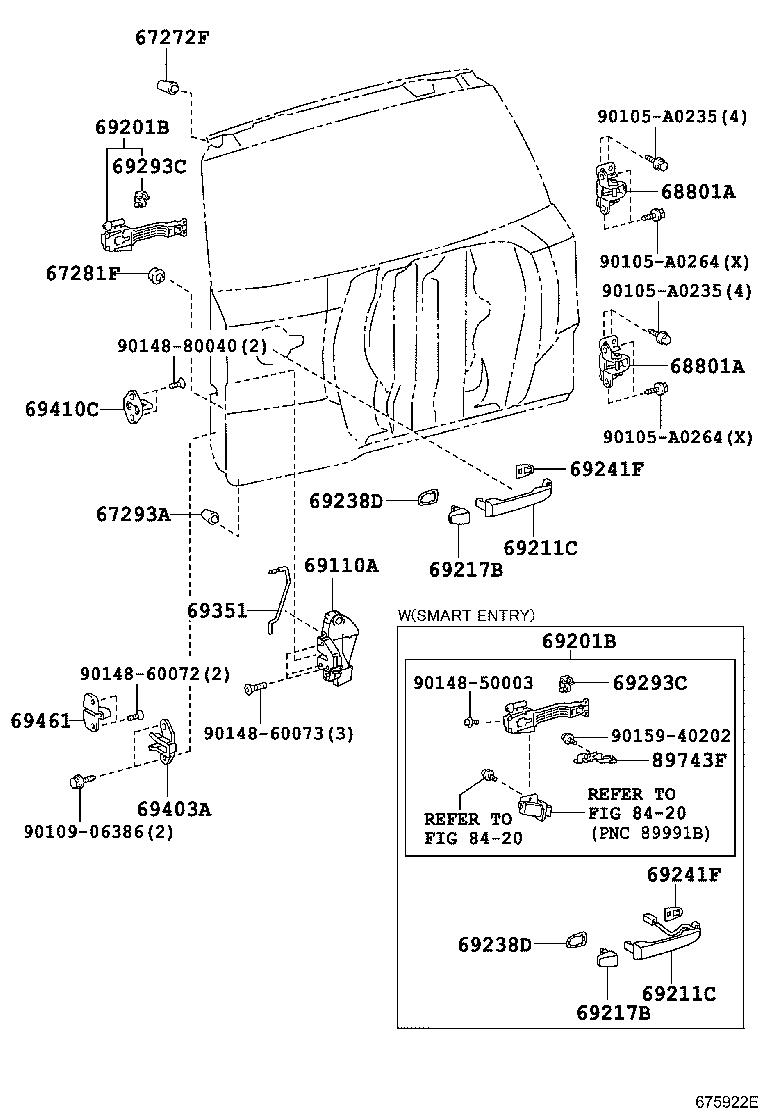 Back Door Lock Hinge