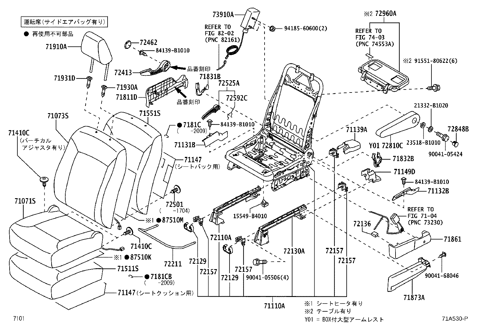 Asiento delantero y riel del asiento