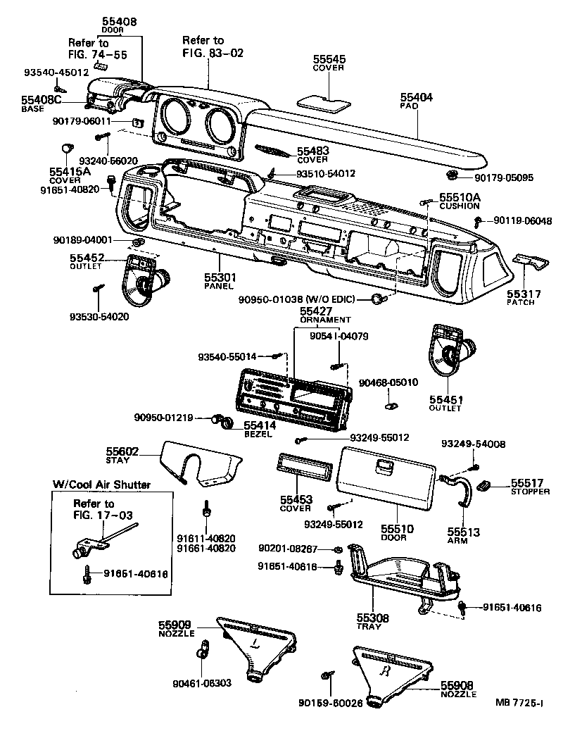 Instrument Panel Glove Compartment